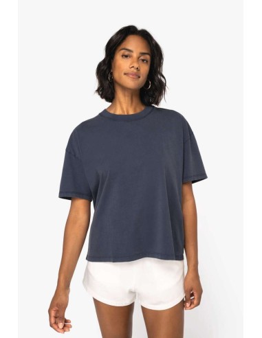 NAT-NS327-LADIES’ WASHED EFFECT OVERSIZED T-SHIRT